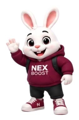 Happy Waving Bunny Mascot